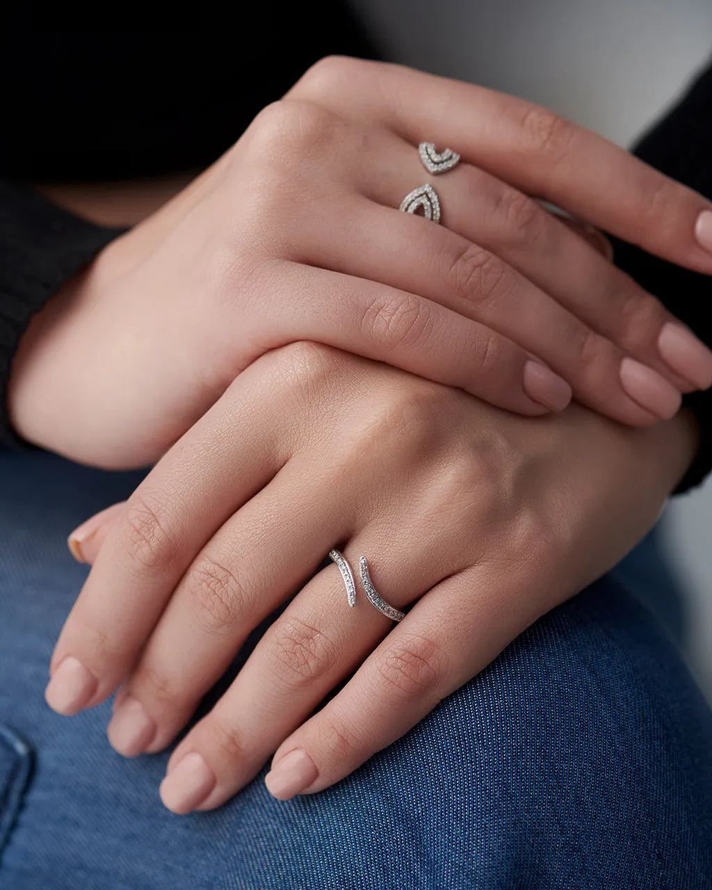 Open Wrap Diamond Band