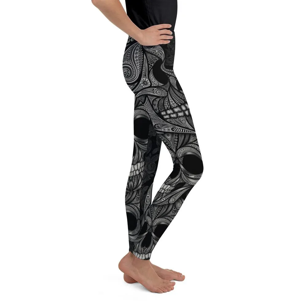 Ornamental Skull Youth Leggings