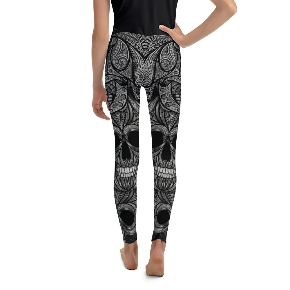 Ornamental Skull Youth Leggings