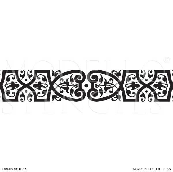 OrnBor105 Custom Border Stencil