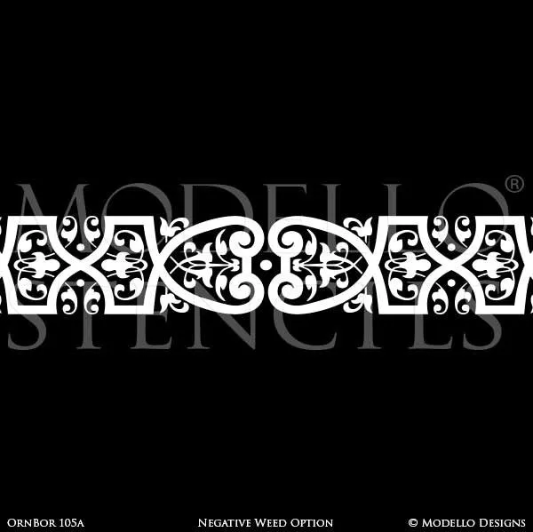 OrnBor105 Custom Border Stencil