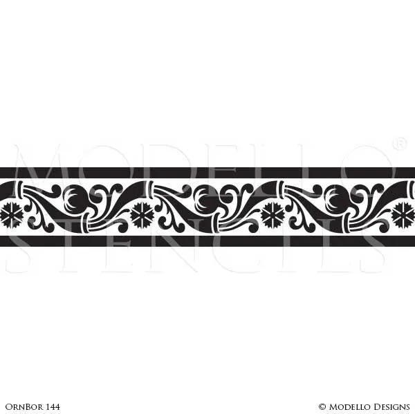OrnBor144 Custom Border Stencil