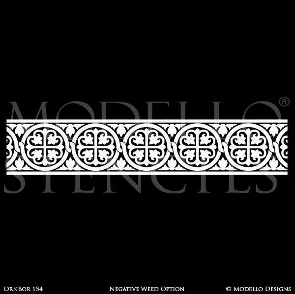 OrnBor154 Custom Border Stencil