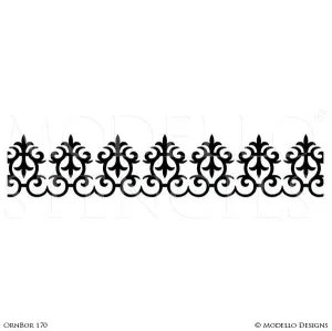 OrnBor170 Custom Border Stencil