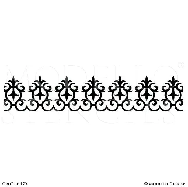 OrnBor170 Custom Border Stencil