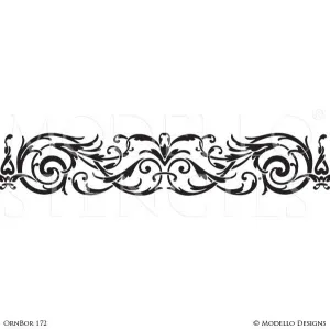 OrnBor172 Custom Border Stencil