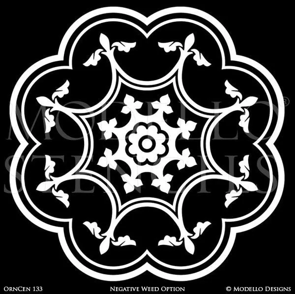 OrnCen133 Custom Medallion Stencil