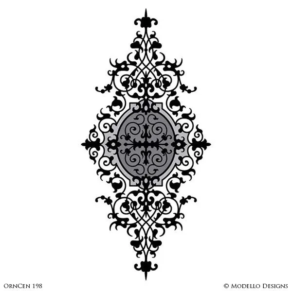 OrnCen198 Custom Medallion Stencil