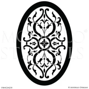 OrnCen210 Custom Medallion Stencil