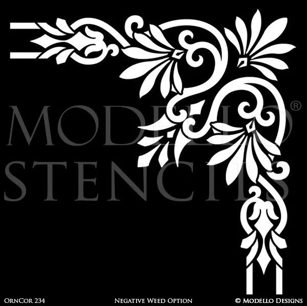 OrnCor234 Custom Corner Stencil