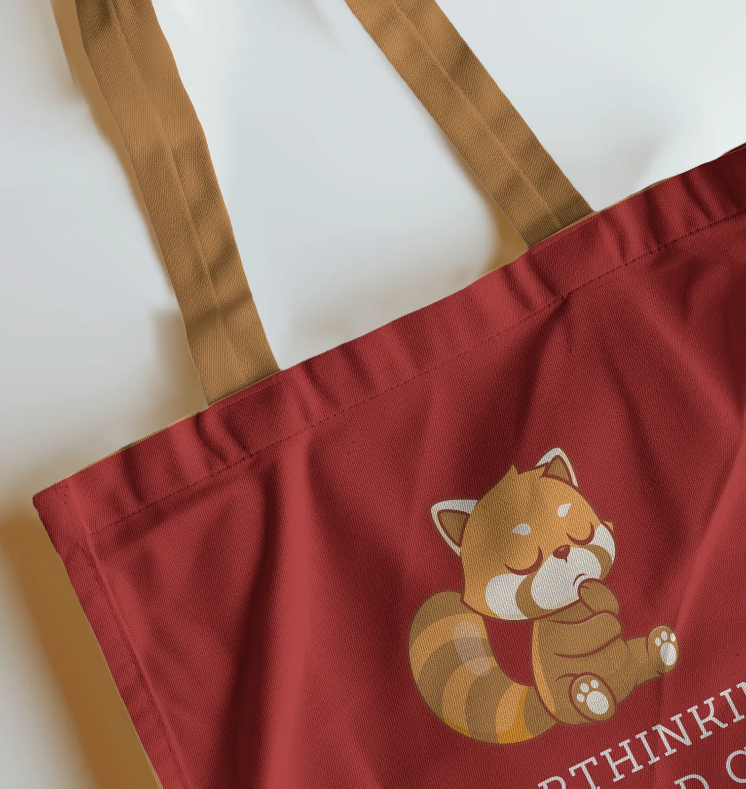 Overthinking! Because wrong choices need effort Tote bag with Zipper Red