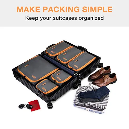 Packing Cubes for Suitcases, BAGSMART 6 Set Packing Cubes