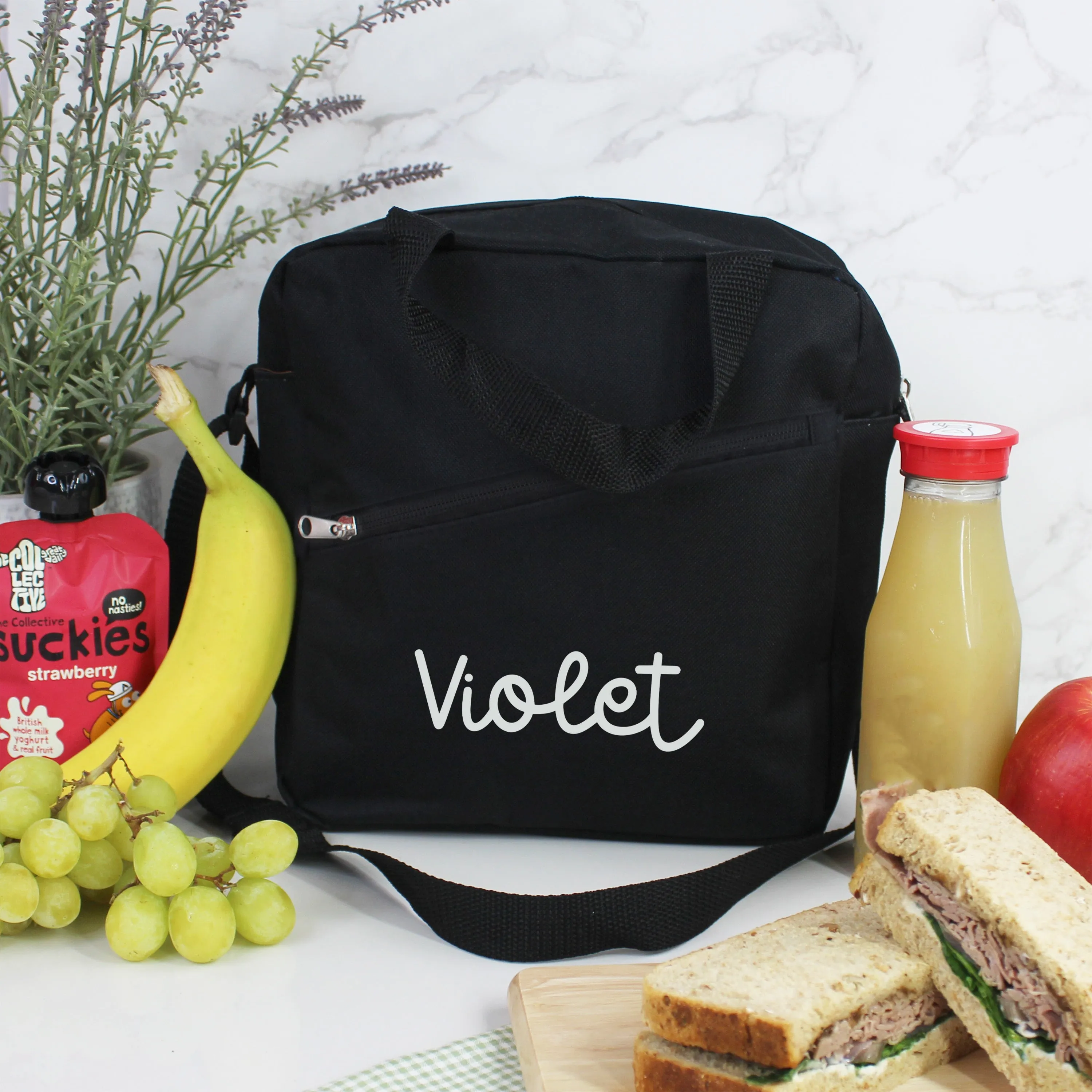 Personalised Kids Insulated Lunch Bag with Shoulder Strap & Carry Handle