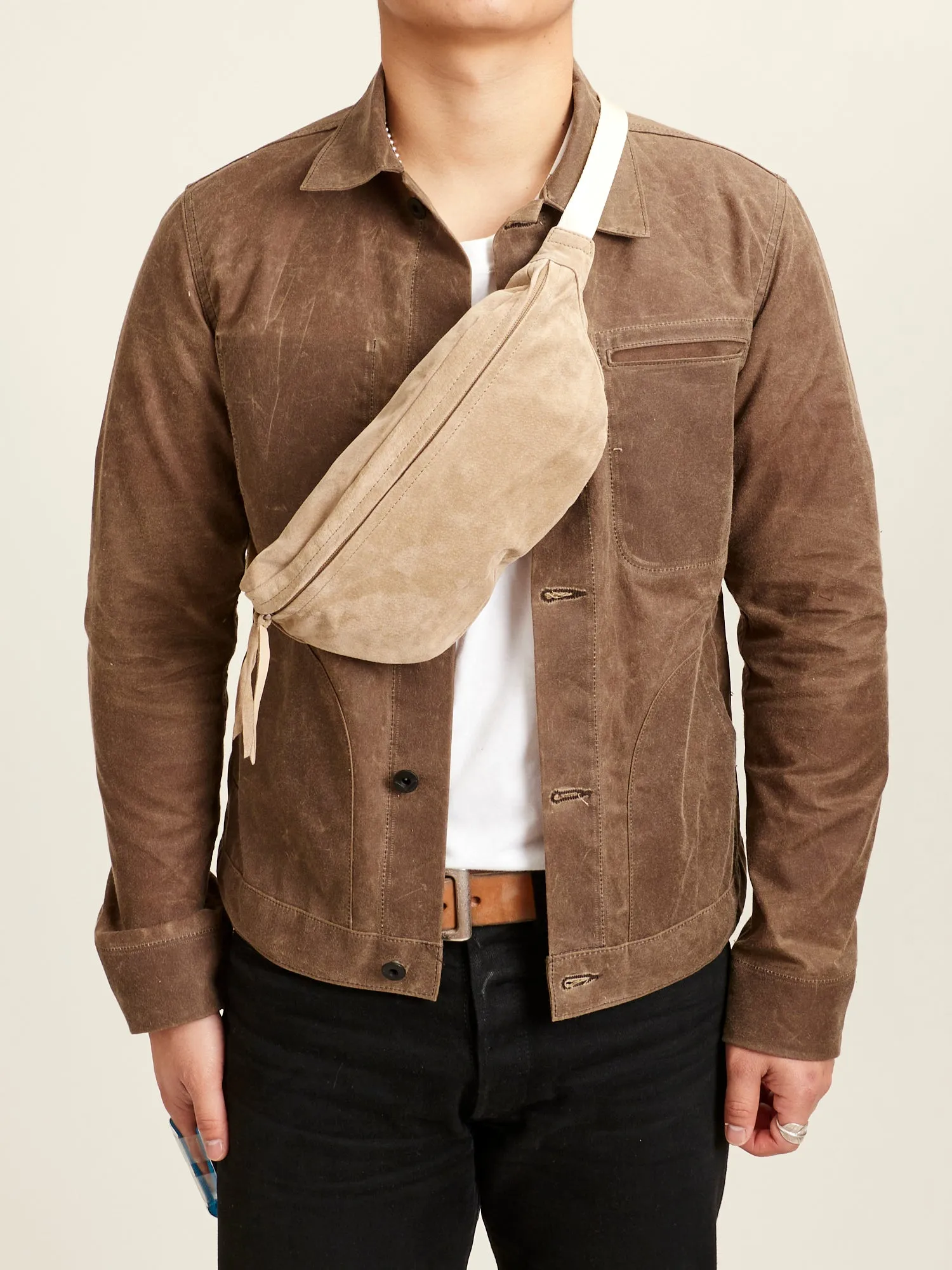 Pig Waist Pouch Bag in Beige