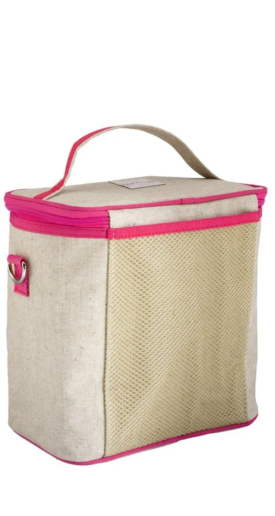 Pink Fawn Cooler Bag (Small) - Raw Linen