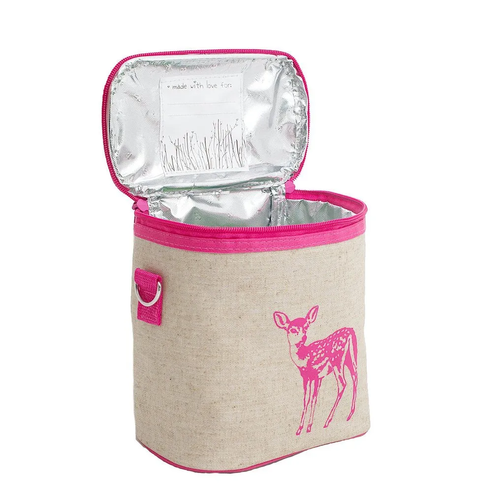 Pink Fawn Cooler Bag (Small) - Raw Linen