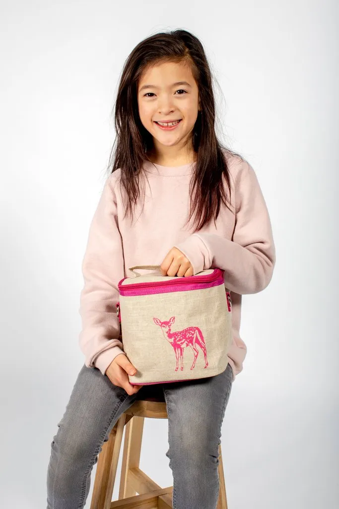 Pink Fawn Cooler Bag (Small) - Raw Linen