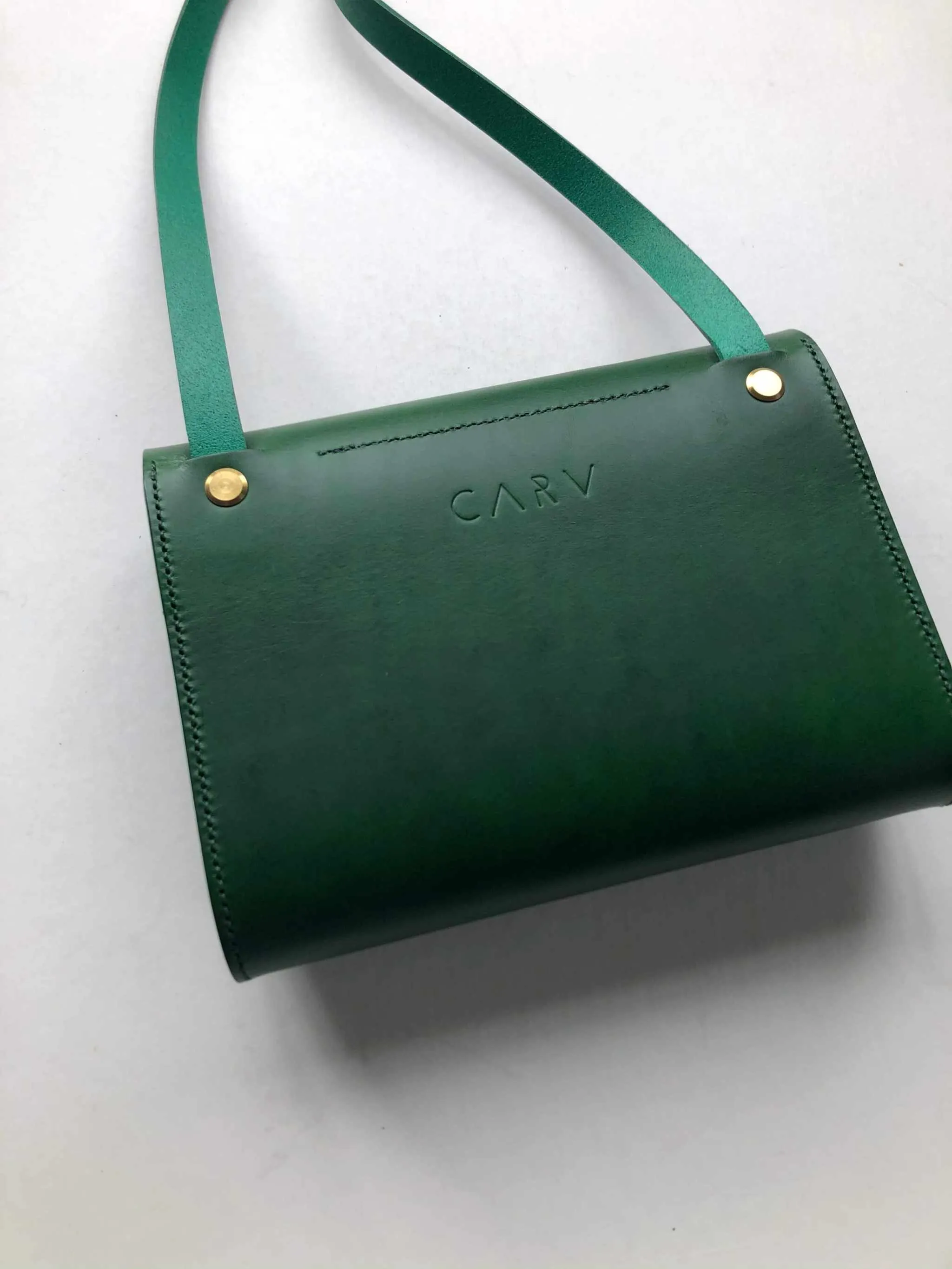 Pioneer Mini Green Leather Crossbody Bag