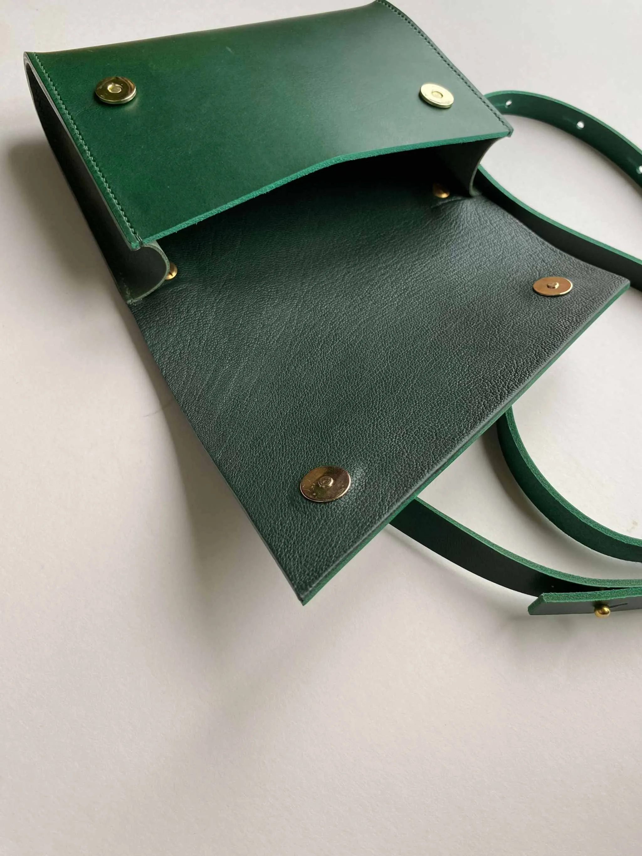 Pioneer Mini Green Leather Crossbody Bag