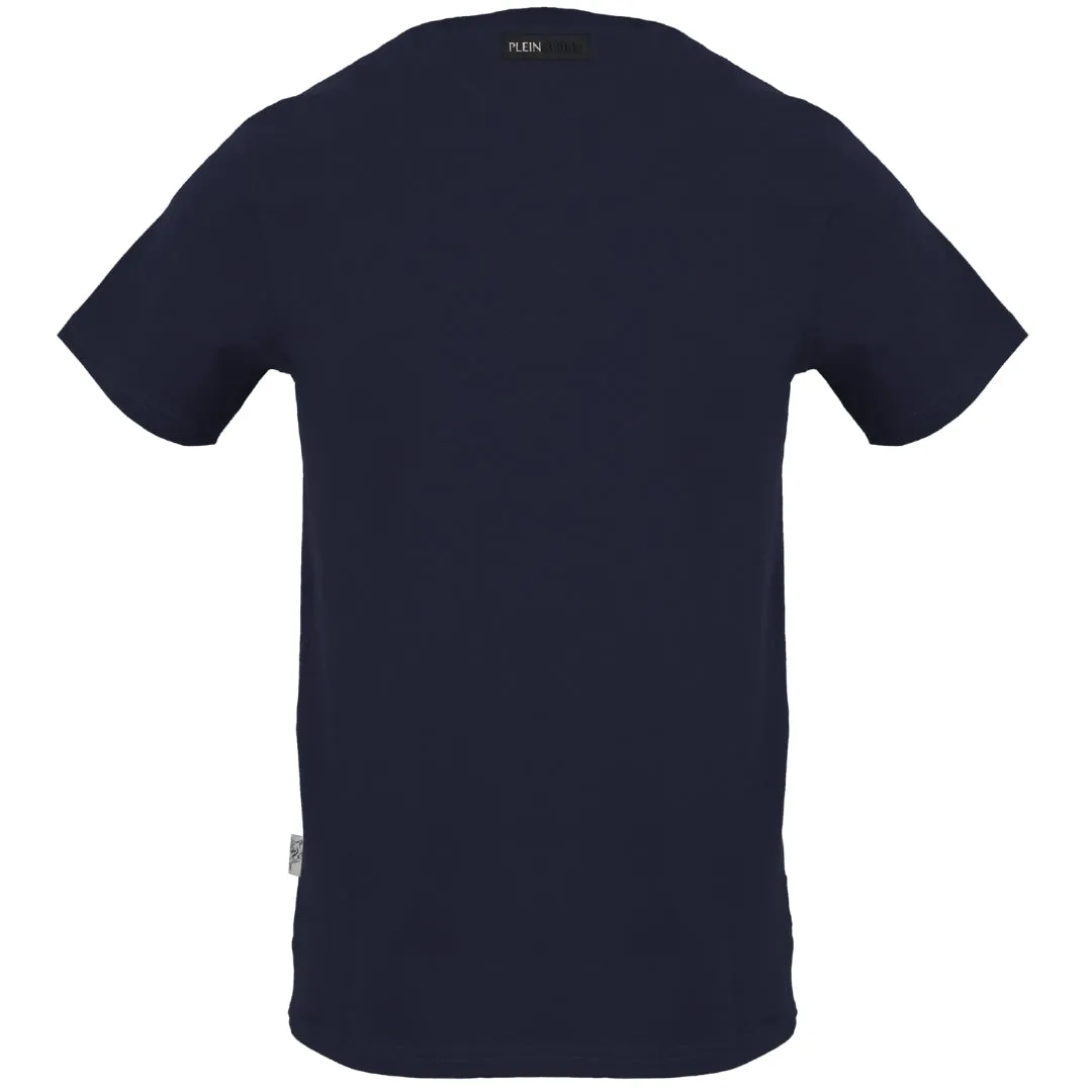 Plein Sport Large Striking Logo Navy Blue T Shirt