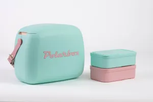 Polarbox Cool Box Pop 6L Beach Picnic Summer Retro: Cyan pink