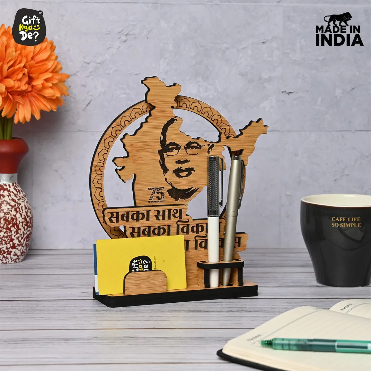 Political Pen Stand and Card Holder | Narendra Modi | Yogi Adityanath | Arvind Kejriwal | Political Leaders| Mementos