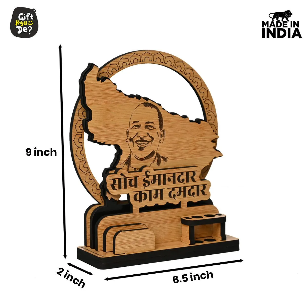 Political Pen Stand and Card Holder | Narendra Modi | Yogi Adityanath | Arvind Kejriwal | Political Leaders| Mementos