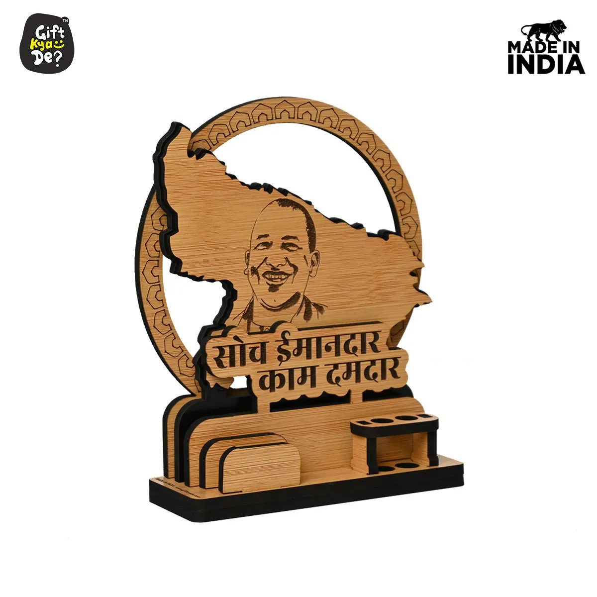 Political Pen Stand and Card Holder | Narendra Modi | Yogi Adityanath | Arvind Kejriwal | Political Leaders| Mementos