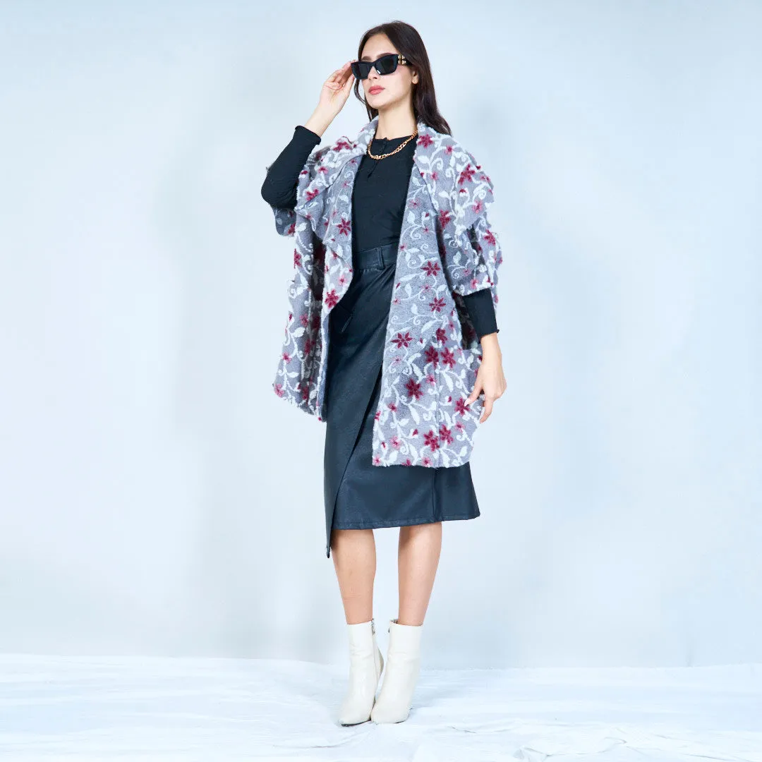 Polka dot hooded knit cape wholesale