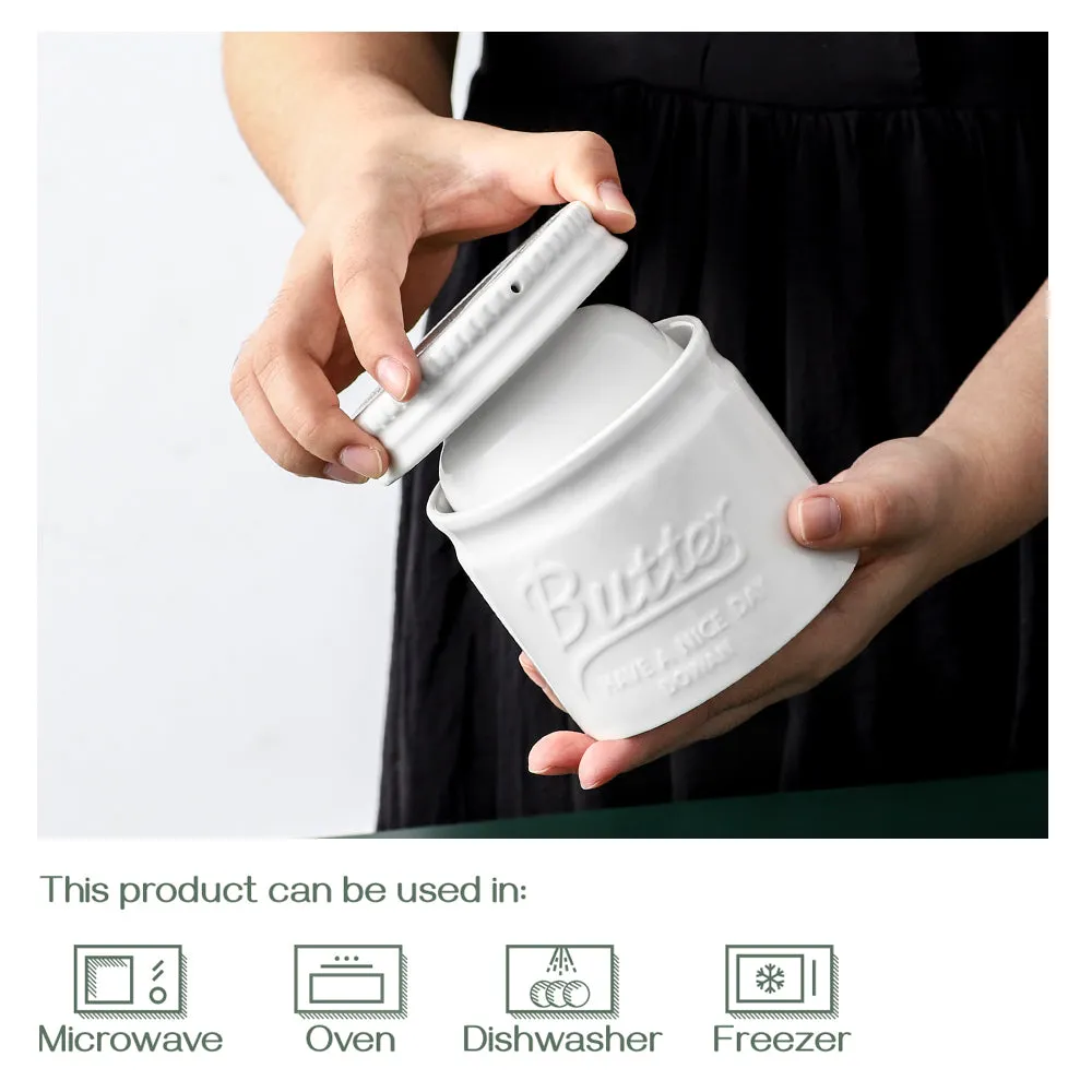 Porcelain Butter Keeper Crock