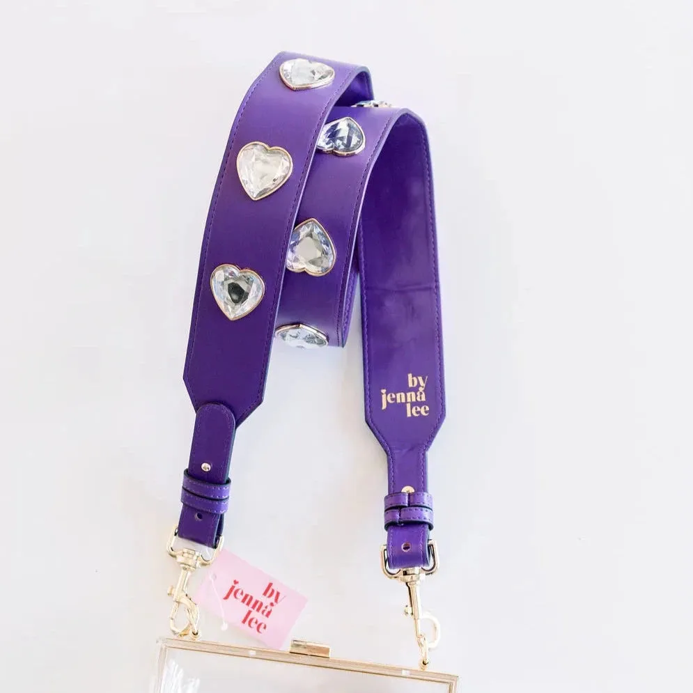 Purple Strap w/ Clear Hearts