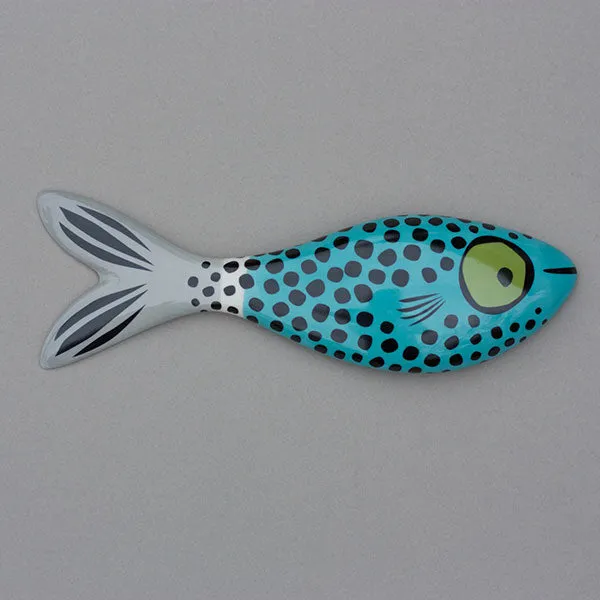 Set of 3 Blue Wall-mounted Handmade Ceramic Fish