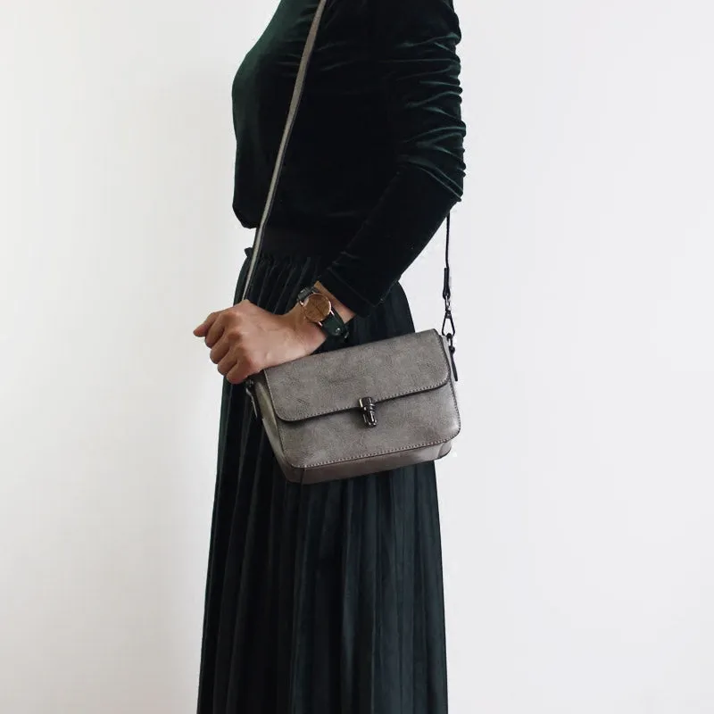 Small Brown Leather Women Crossbody Bags Leather Shoulder Bag Purse