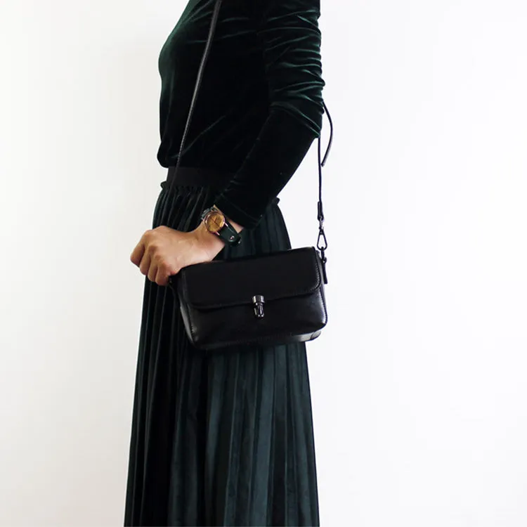Small Brown Leather Women Crossbody Bags Leather Shoulder Bag Purse