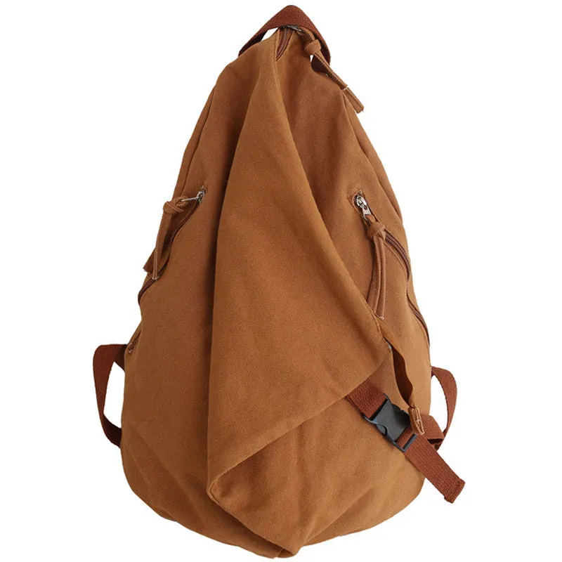 Soild Color Canvas Backpacks Fashion Bookbag For High School Students