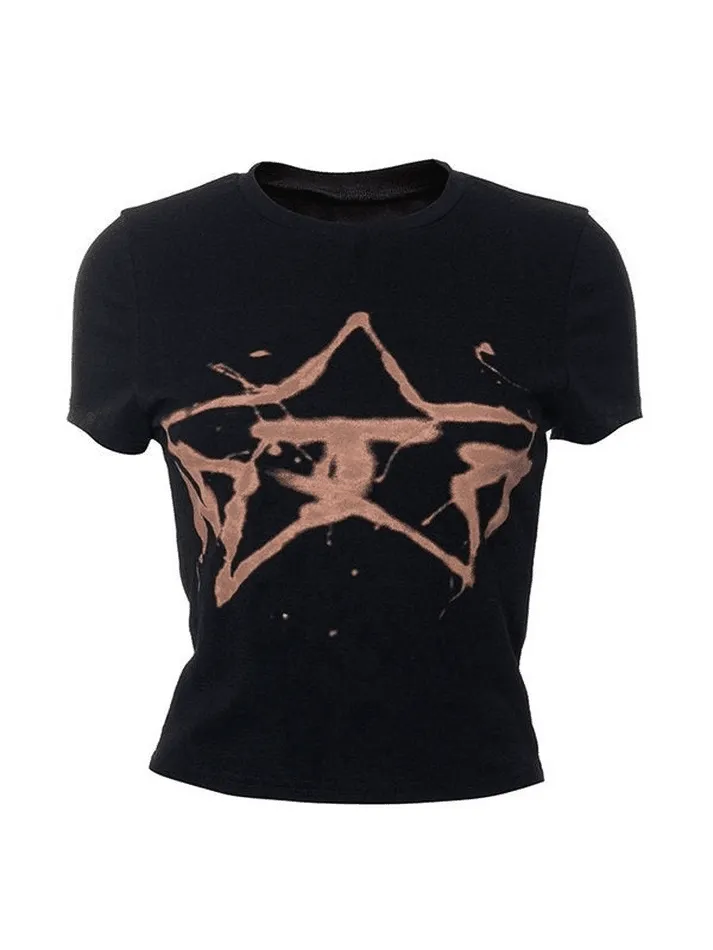 Splash Skull Graceful Crop Top