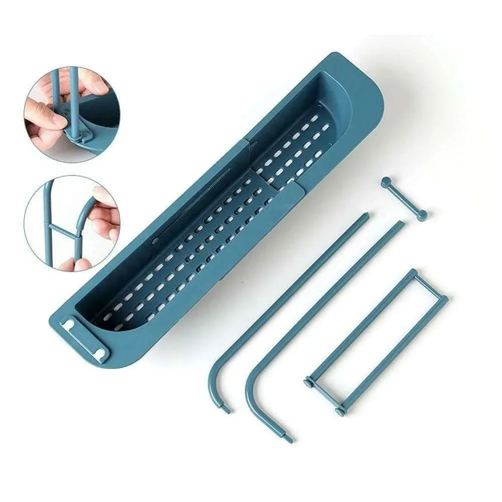 Telescopic Sink Rack Holder | Expandable Kitchen Storage 🌟