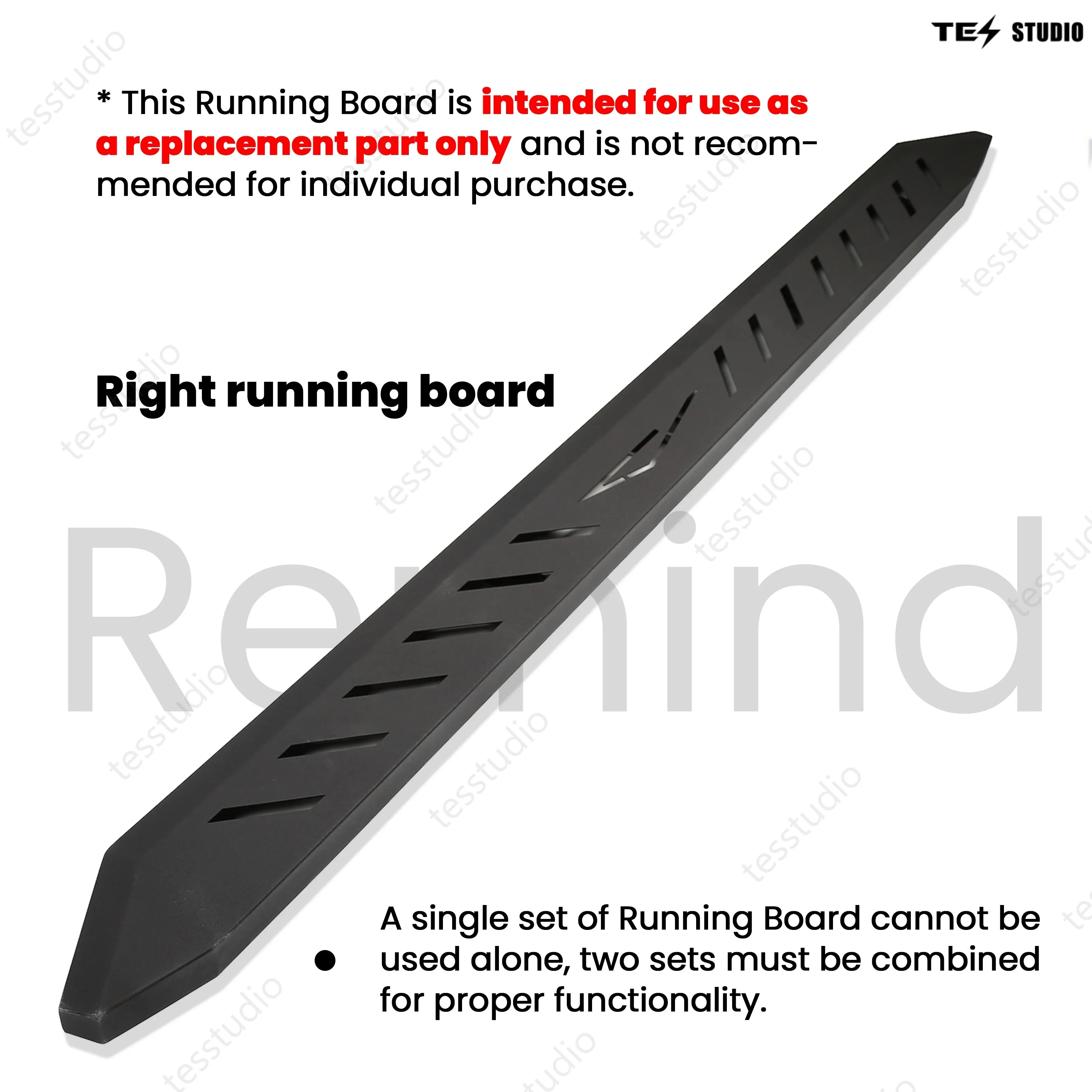Tesla Cybertruck Running Boards Side Steps Exterior Brackets Nerf Bars Tesstudio®
