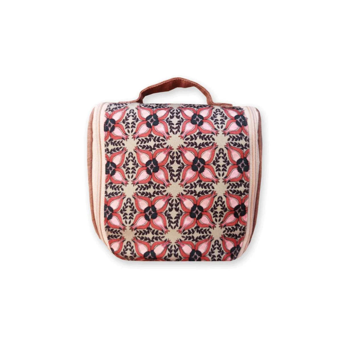 Toiletry Organizer - Black Maroon Floral
