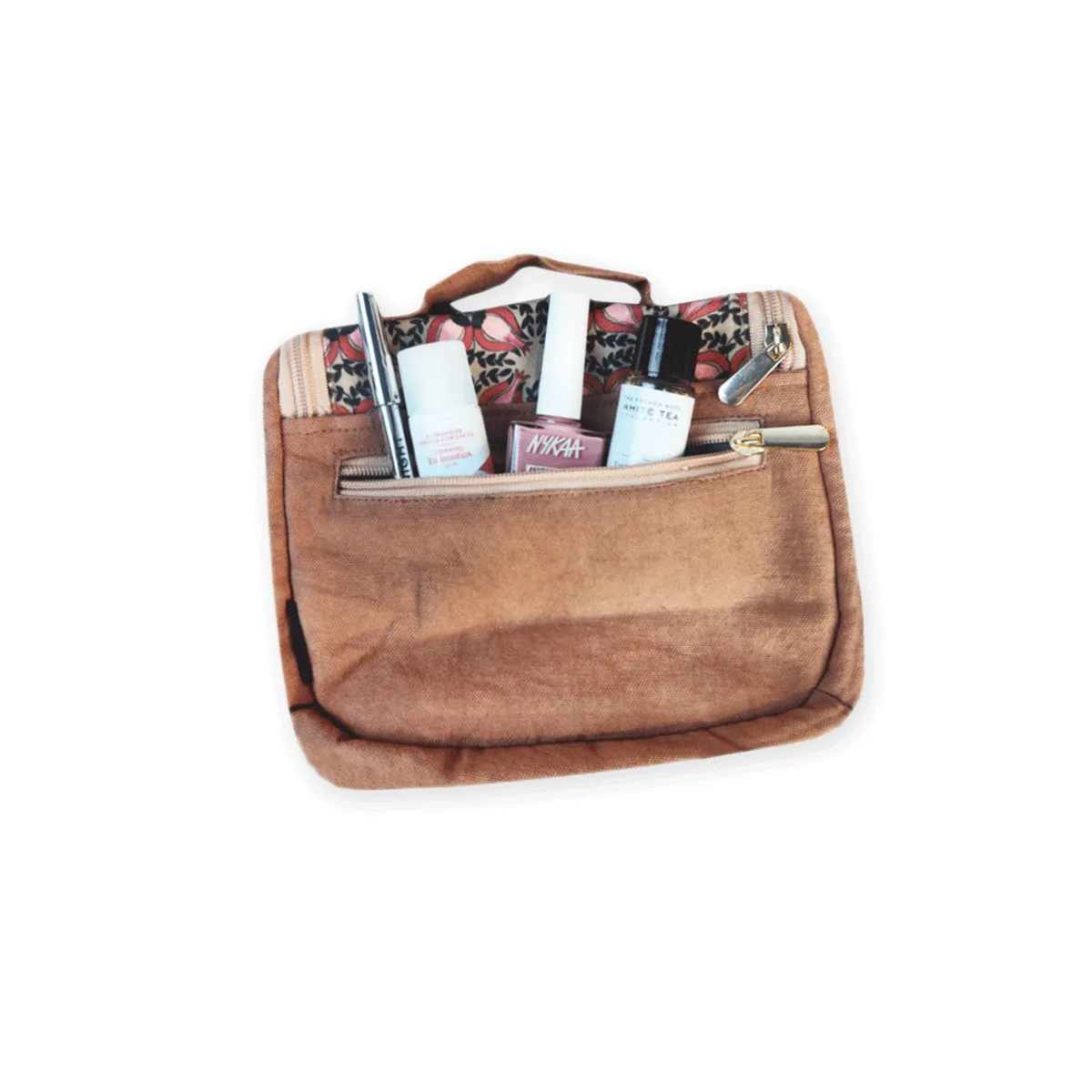 Toiletry Organizer - Black Maroon Floral