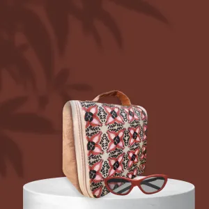 Toiletry Organizer - Black Maroon Floral