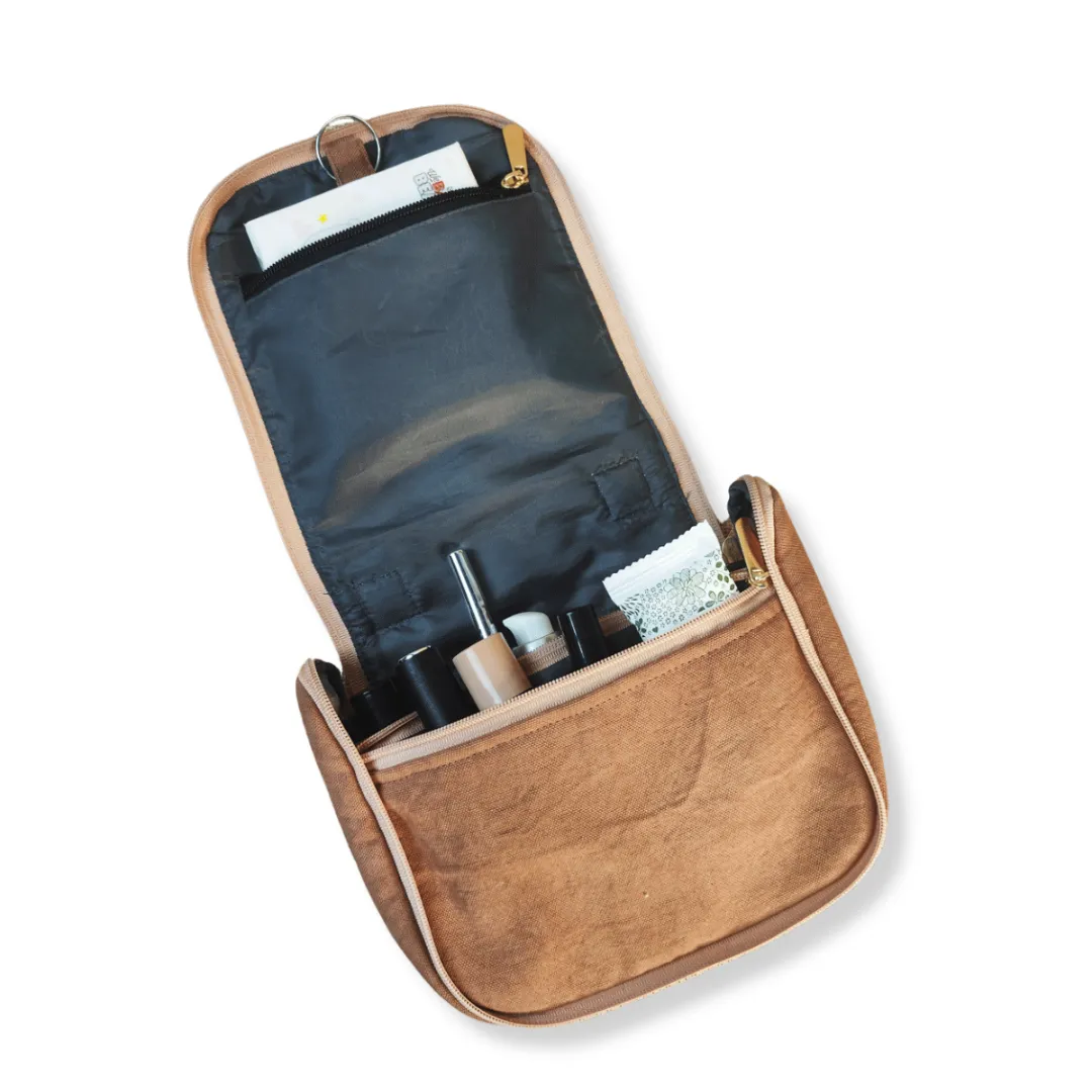 Toiletry Organizer - Black Maroon Floral