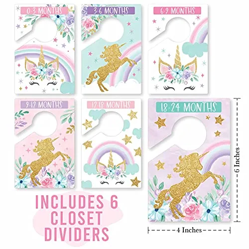 Unicorn Baby Closet Dividers