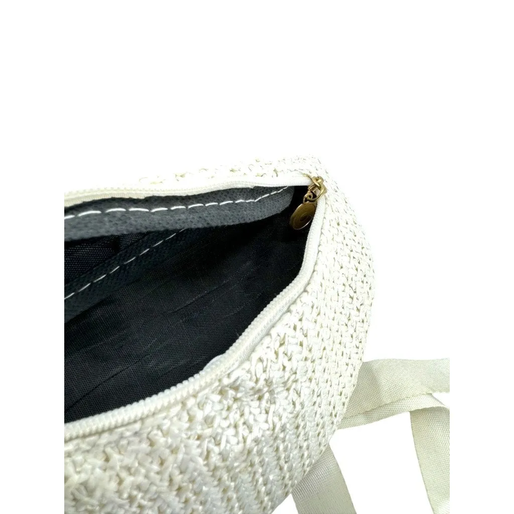 Vintage White Crochet Fanny Outdoor Waist Belt Bag