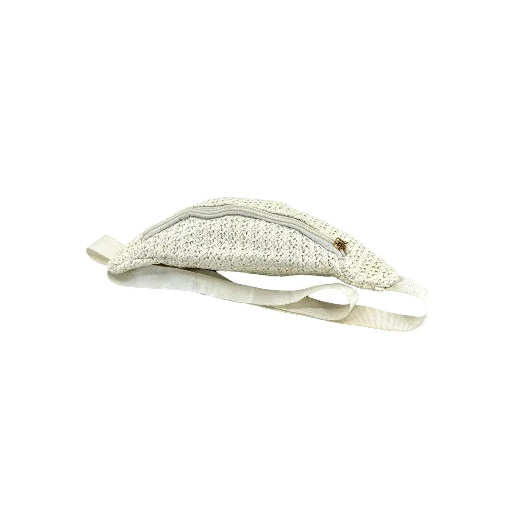 Vintage White Crochet Fanny Outdoor Waist Belt Bag