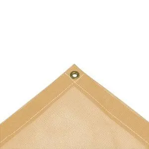 Vinyl Mesh Tarp - Tan - 8' x 10'