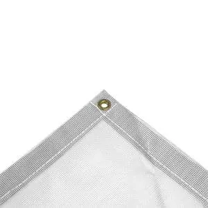 Vinyl Mesh Tarp - White - 12' x 20'