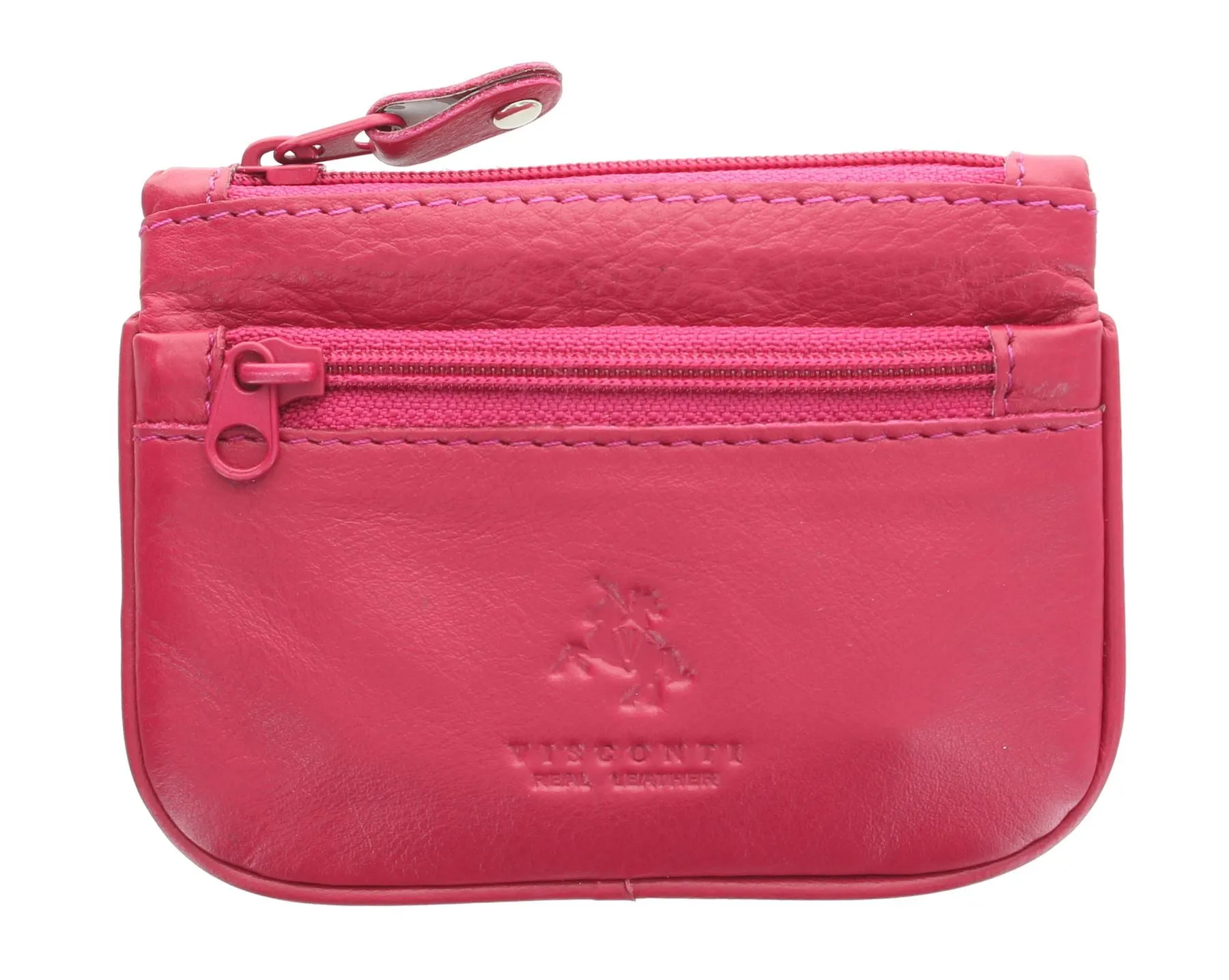 Visconti Leather Zip Top Coin Purse/Keycase CP3
