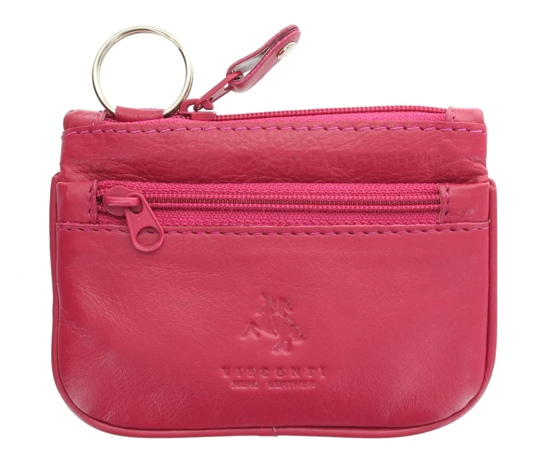 Visconti Leather Zip Top Coin Purse/Keycase CP3