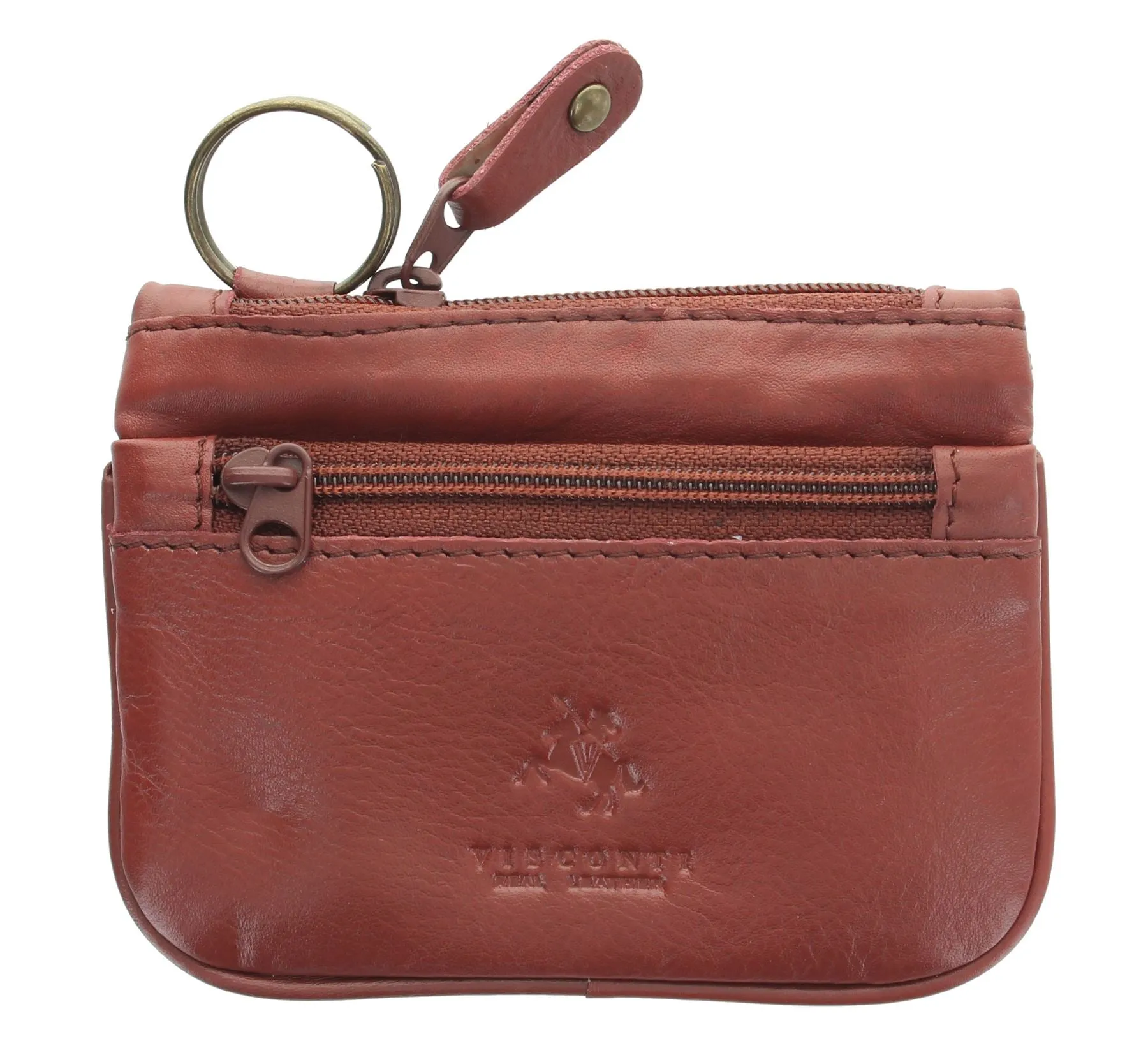 Visconti Leather Zip Top Coin Purse/Keycase CP3